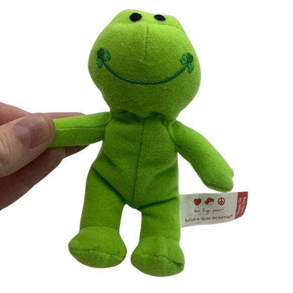 Build-A-Bear Mini Green Happy Go Lucky Frog Plush Toy 5" Stuffed Animal - Picture 1 of 7